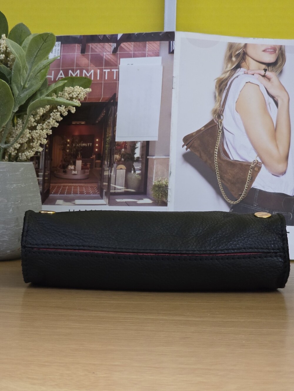 Hammitt Black Leather SM Tony Crossbody Bag with Gold Hardware - Picture 4 of 7